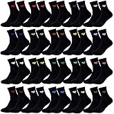 Jeere 20 Pairs Heart Socks Bulk Valentine's Day for Women Novelty Hearts Pattern Above Ankle Crew Socks Holiday Party Gifts