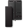 Leatherology Black Onyx Large Jewelry Case – Travel Organizer With Earring Panel, Snap Tabs & Zippered Pockets