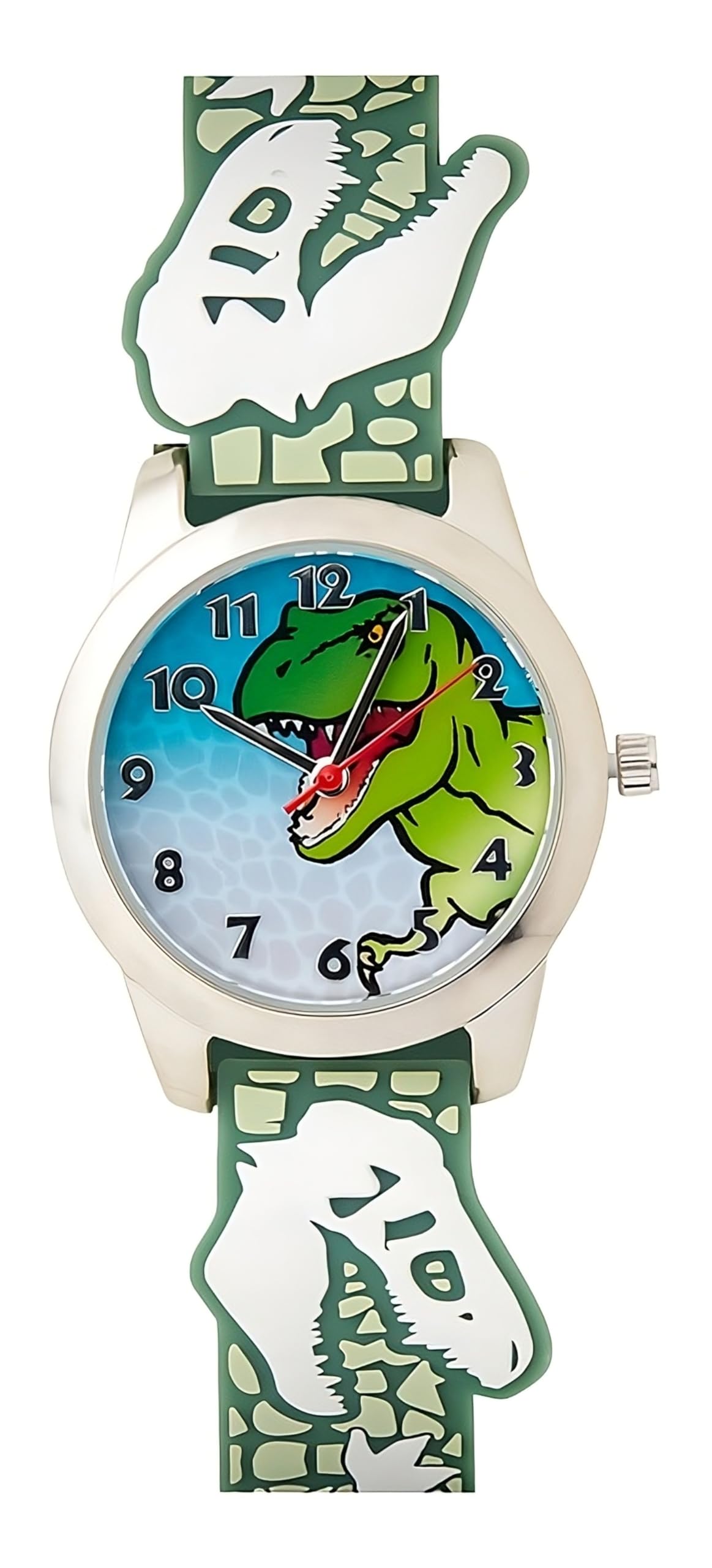 BWC Ltd Kids Fun Time Skeleton Tyrannosaurus rex Trex Dinosaur Watch Boys Children's Teacher Quartz Wrist Watch