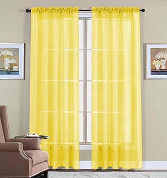 Buy Wpm Beautiful Sheer Window Elegance Curtains Drape Panels
