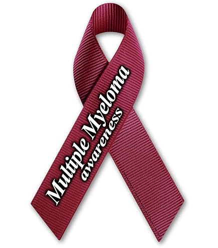 Floral Multiple Myeloma Ribbon Decal | Burgundy Vinyl Sticker For Car, Laptop, Water Bottle | 2.2 X 4.5 Inch - View #4