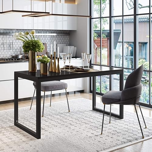 Decok 45 Inch Modern Dining Table,Kitchen Table for Dining Room with Metal Frame, Industrial Style, Study Table for Home Office