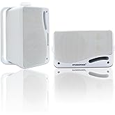 STUDIOFINIX Passive Outdoor Speakers Wired-3.5 Inch 3 Way 200W Surface Marine &Wall Mount Speakers- Heavy Duty ABS Grill, Sui