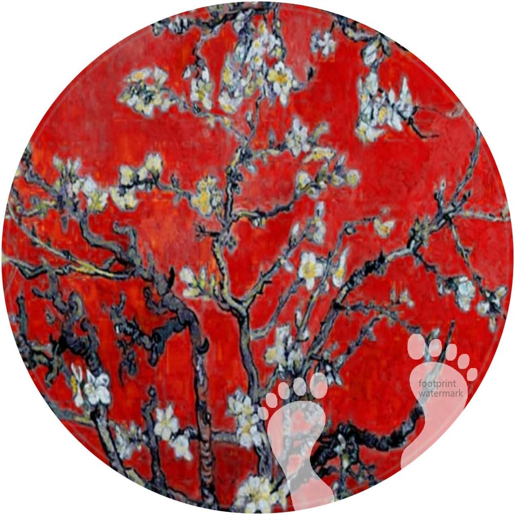 Decer - Alfombra de baño Redonda Antideslizante para Dormitorio o Ducha