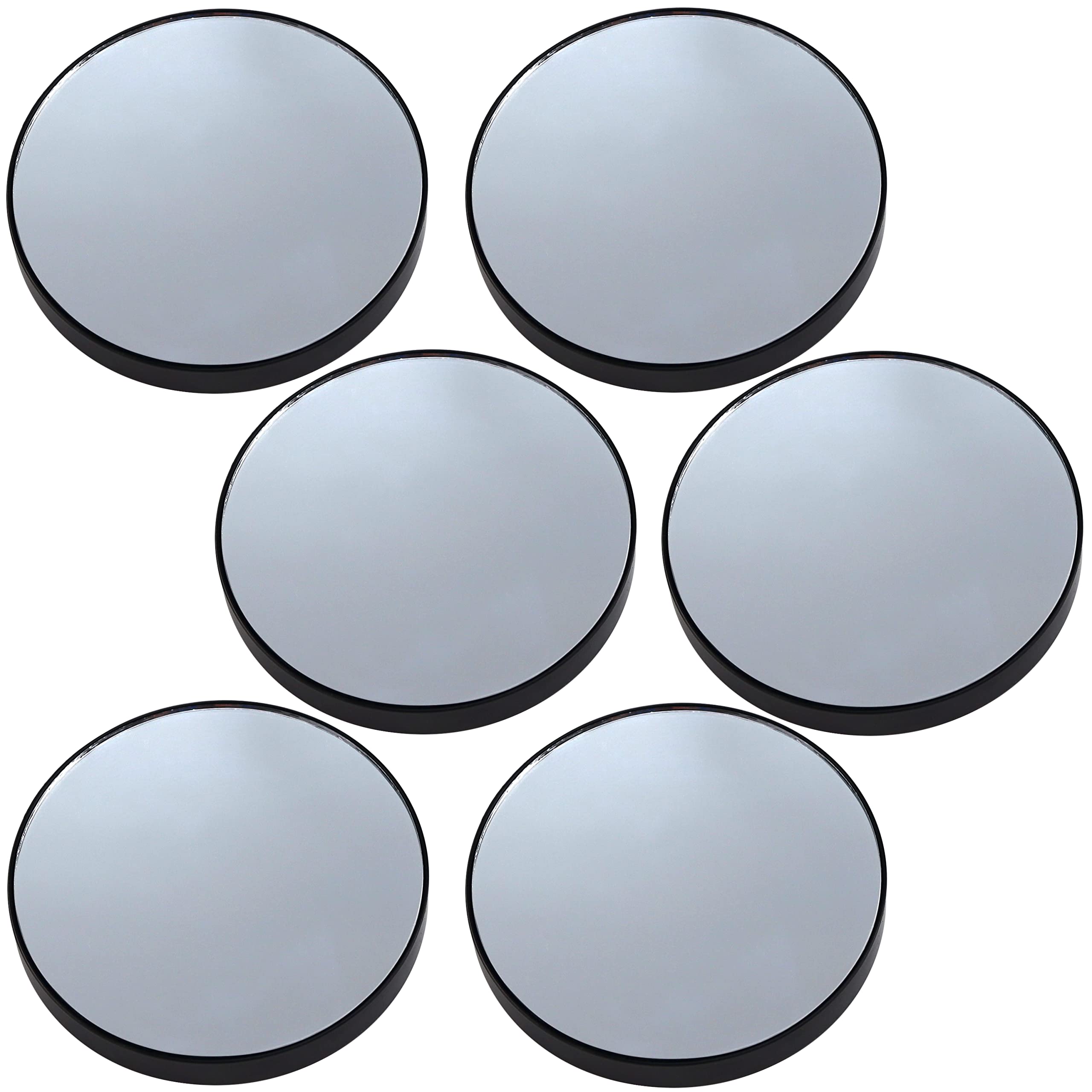 Photo 1 of **MISSING 2** Iconikal 6-Pack 10x Magnification Mirror with Suction Cups, Black, 3-Inch Diameter