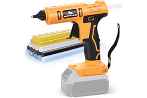 SUMYOUNG Cordless Hot Glue Gun for Dewalt 20V Battery,Drip-free Handheld Electric Power Glue Gun Full Size with 20pcs Glue Sticks,Wireless Glue Gun for Arts Crafts DIY Home Quick Repairs(Battery Not Included)
