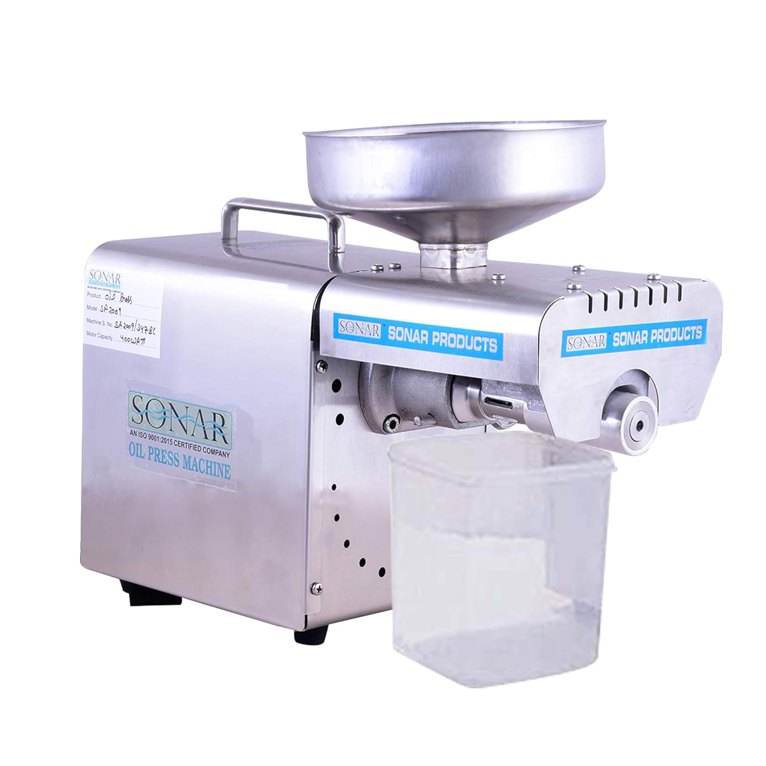 SONAR Domestic Oil Press Machine S.A2007 (Cold Press oil Machine) Oil