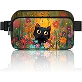 Cat Fanny Pack Fashion Belt Bag Lightweight Waist Pouch with Adjustable Strap Mini Crossbody Bags for Women Travel Sports Running