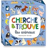 Janod - Cherche et Trouve - Animaux - Jeu de Mémoire et d'Association - Jeu Éducatif d'Observation Pour Les Enfants À Partir
