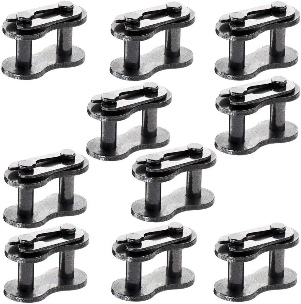 QAZAKY 10pcs 420 Drive Chain Repair Master Connector Split Link for 50cc 70cc 90cc 110cc 125cc ATV Quad Scooter Motorcycle Go Kart Moped Pit Dirt Pocket Bike XR50 CRF50