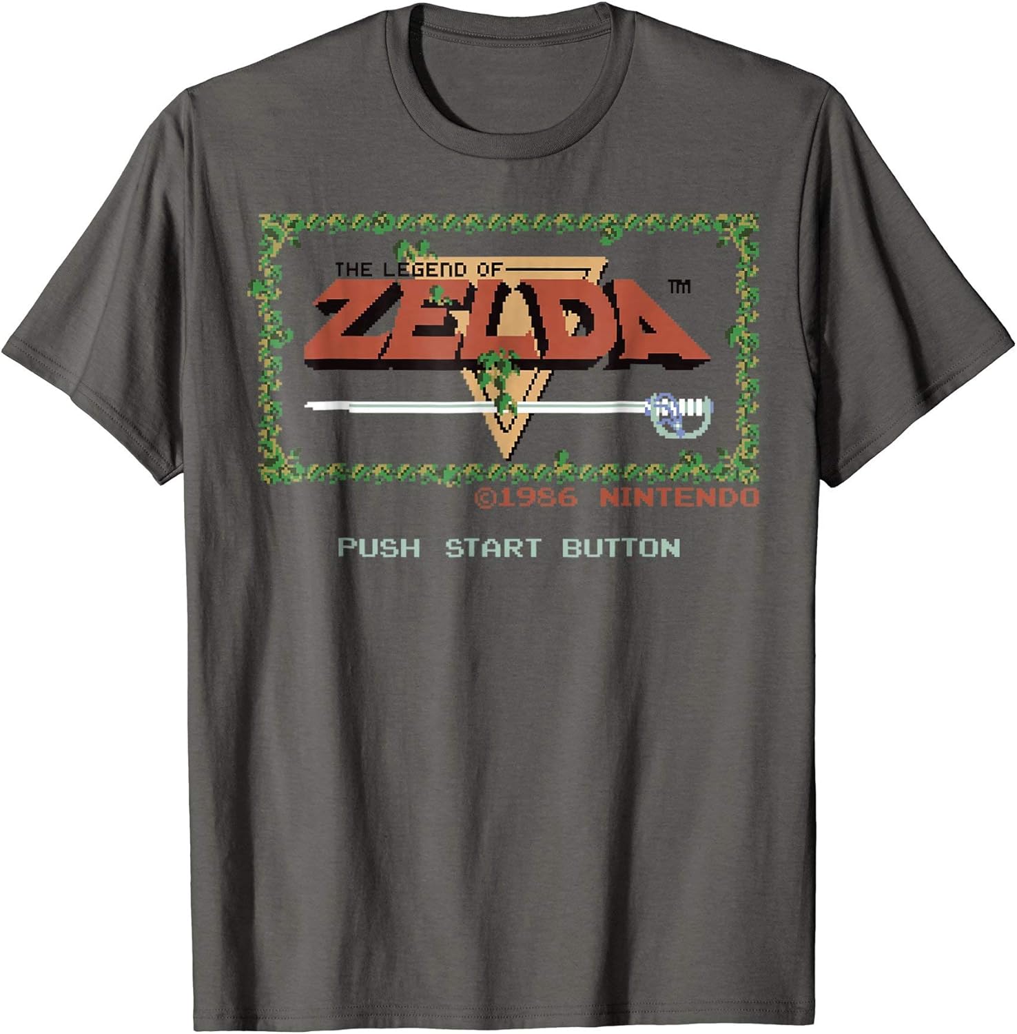 Nintendo Legend of Zelda Classic NES Title Screen TShirt Clothing