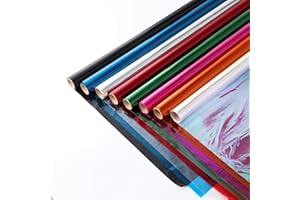 shareluck 8 Colors-34“ Wide Cellophane Wrap for Gift Baskets & DIY Craft -Colored Cello Wrap Roll Decoration-(34” x 10ft x 8Colors)