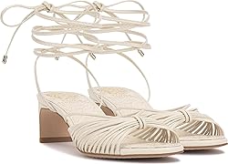 Vince Camuto Women's Lory Heeled Sandal, Creamy