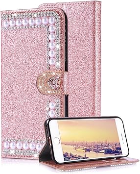 women diamond wallet case for iphone 8