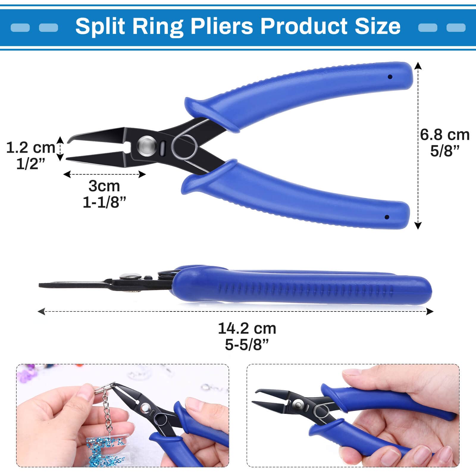 Evatage Split Ring Opener Tool - Keychain Pliers for Jewelry Making