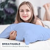 DN Pillow Cases 2 Pack Sky Blue 50x75cm Microfibre Envelope Closure view 5