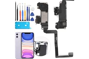 YWLRONG Earpiece Speaker for iPhone 11 - Replacement with Light, Proximity Sensor, Flex Cable and Repair Tools
