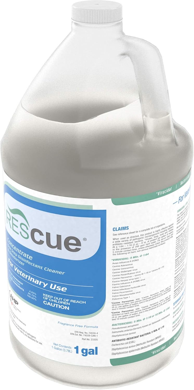Pet Odor And Stain Removers : Rescue One-Step Disinfectant Cleaner & Deodorizer, Concentrate Bottle  (1 Gallon)