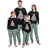 VS&LLWQ Family Christmas Pjs Matching Sets Christmas Pajamas for Family Christmas Elf Pjs Holiday Xmas Jammies Set