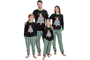 VS&LLWQ Christmas Pjs Family Set Matching Family Pajamas Christmas Family Pajamas Matching Sets Holiday Jammies Sleepwear