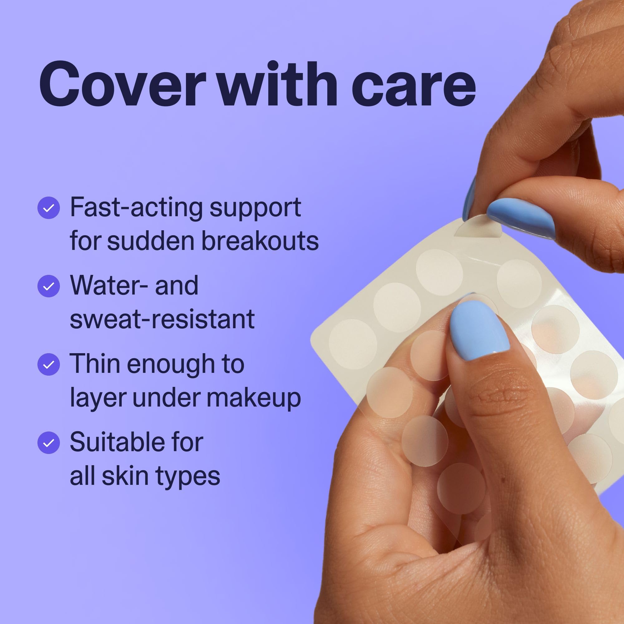 Curology Emergency Spot Pimple Patches for Face, Stocking Stuffer Gifts, Hydrocolloid Pimple Patches Fast-Acting, 40 Count