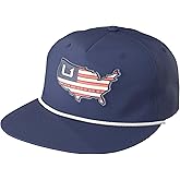 HUK Mens Rope Hats, Unstructured Adjustable Fishing Hat for Men