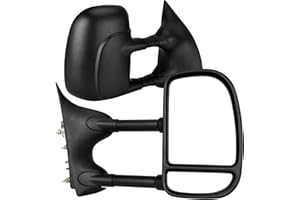 YITAMOTOR Tow Mirrors Compatible with 1999-2016 Ford F250 F350 F450 F550 Super Duty, 2001-2005 Ford Excursion Maually Adjustable Pair Set