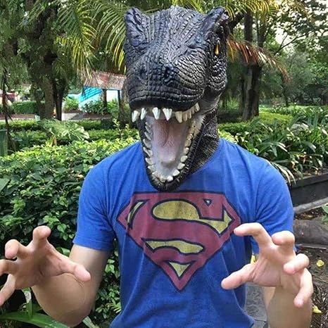 Amazon Co Jp クリスマスデコレーション ハロウィン 恐竜マスク コスチュームパーティー アニマルヘッドマスク 恐ろしい恐竜マスク 子供 大人用 ホーム キッチン
