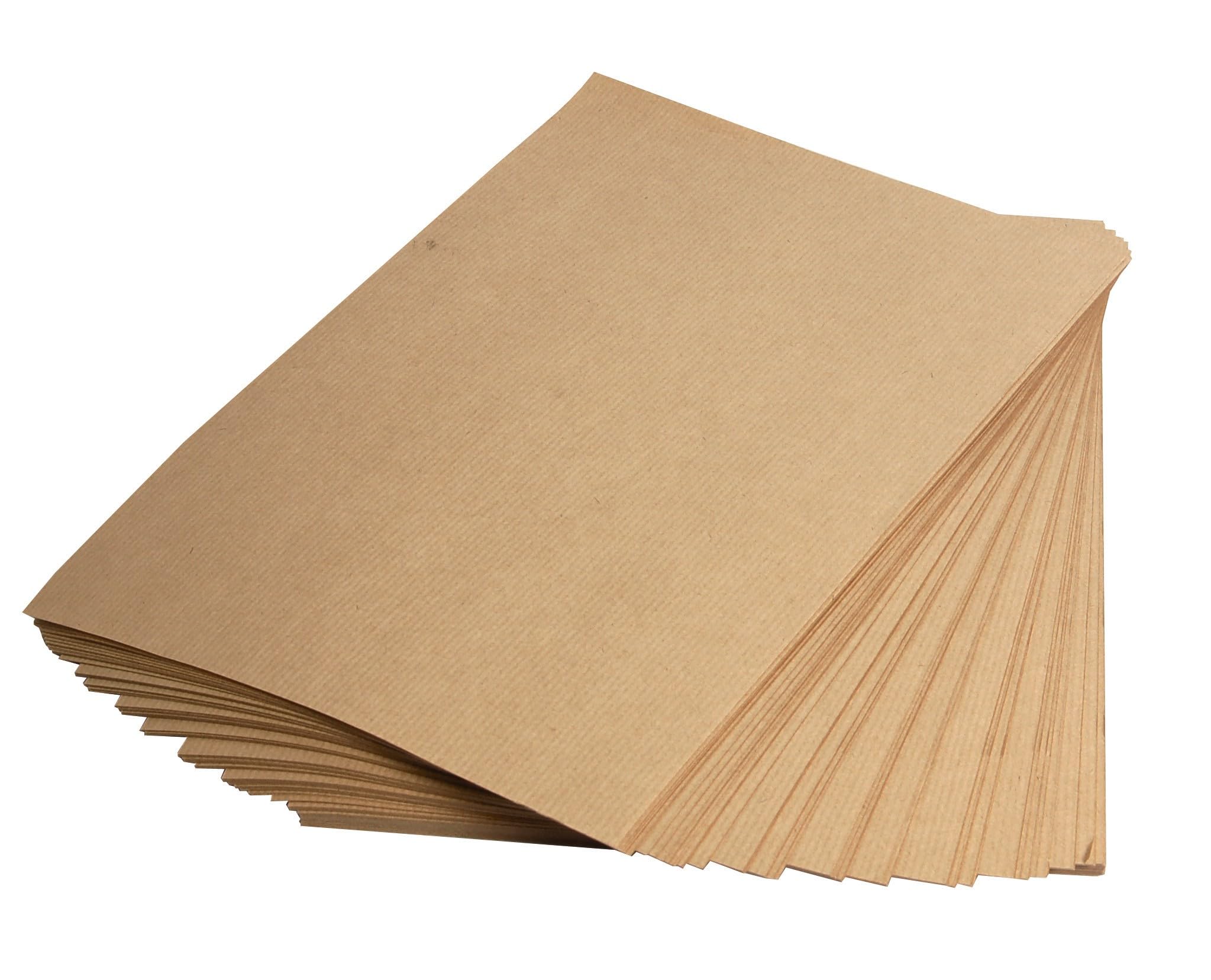 Clairefontaine - Ref 975006C - Kraft Paper (25 Sheets) - 70 x 100cm Sized - Natural Brown, Smooth Side & Ribbed Side, 120gsm Paper, Acid Free, pH Neutral