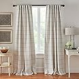 Elrene Home Fashions Brighton Windowpane Plaid Blackout Window Curtain, Living Room and Bedroom Drape with Rod Pocket Tabs, 5