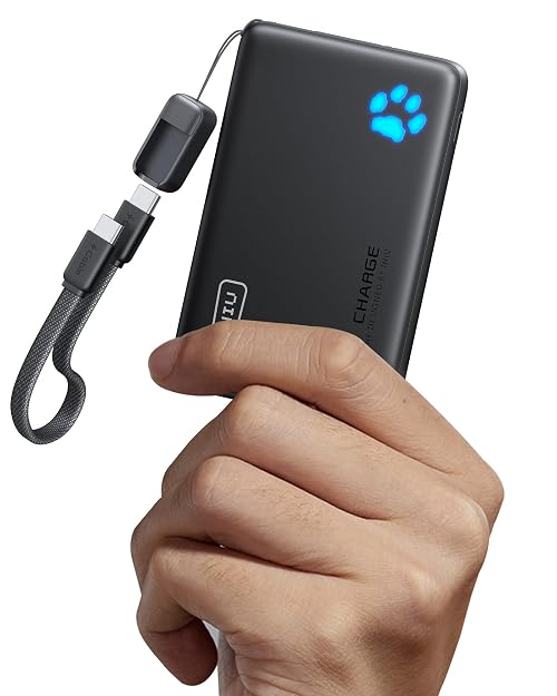 INIU Portable Charger, Ultra Slim 10000mAh 45W PD Power Bank, USB C in&Out Fast Charging Battery Pack, Mobile Phone Portable Power Banks Compatible with iPhone 17 16 15 Samsung S22 S21 Google iPad etc