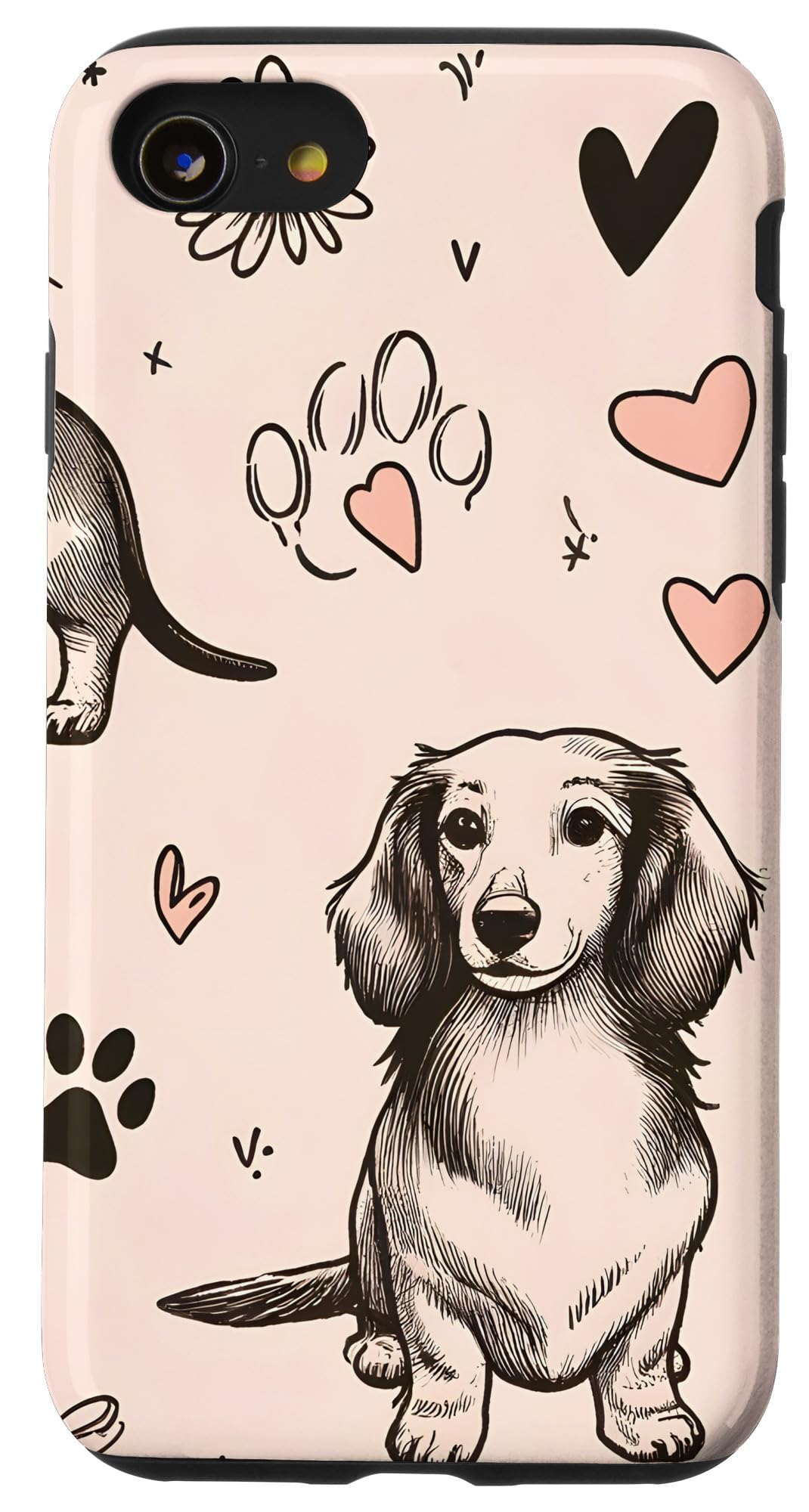 Beautiful Wiener Dogs Cute Sausage Dogs Dachshund Case for iPhone SE (2020) / 7 / 8