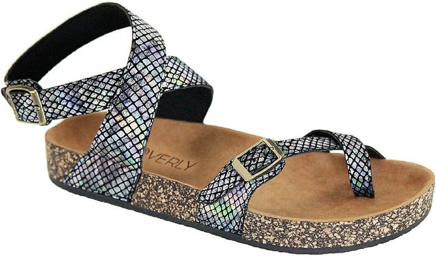 ladies cork sole sandals