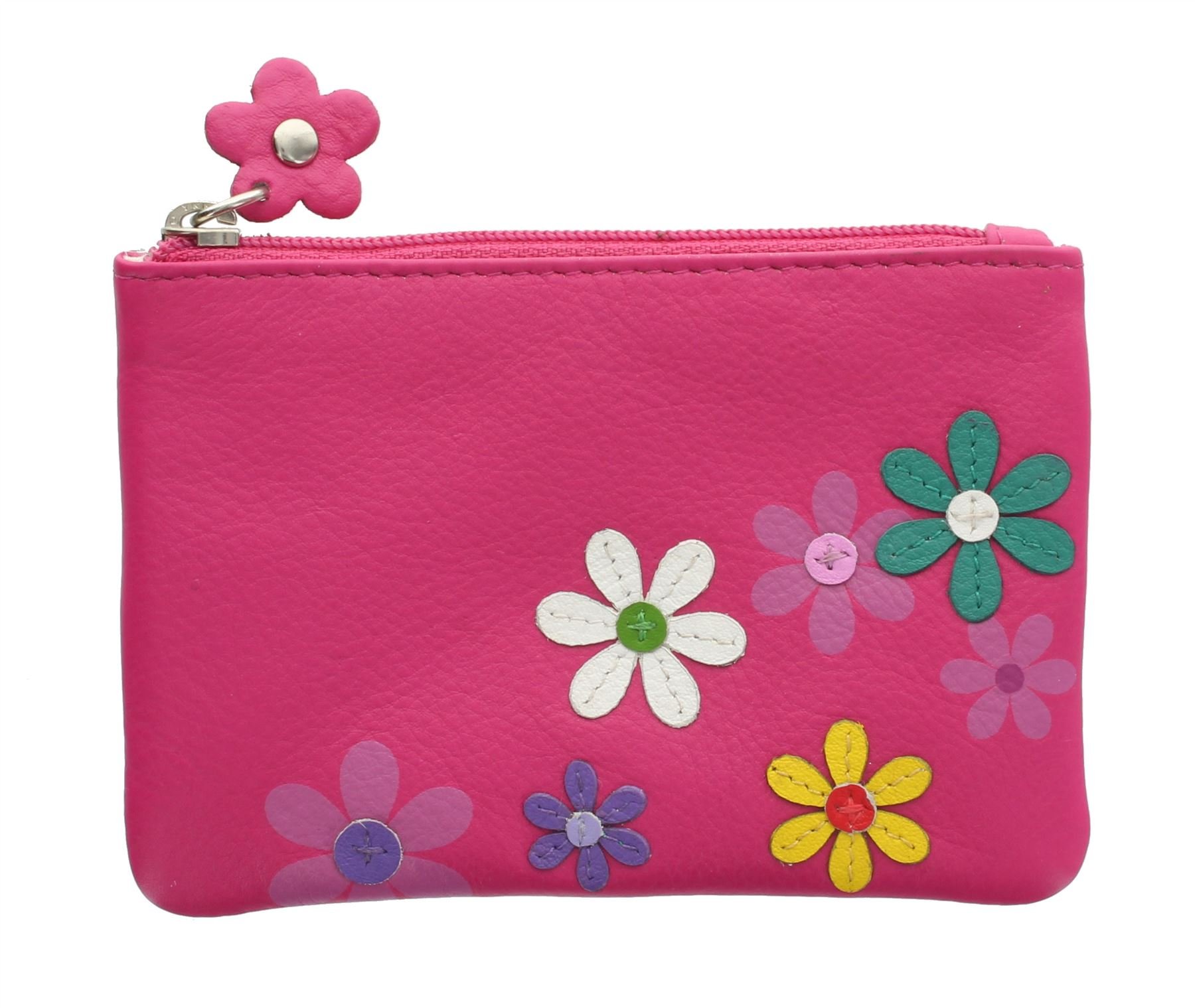Mala Leather CARA Collection Coin Purse with Keyring 4108_73 Pink