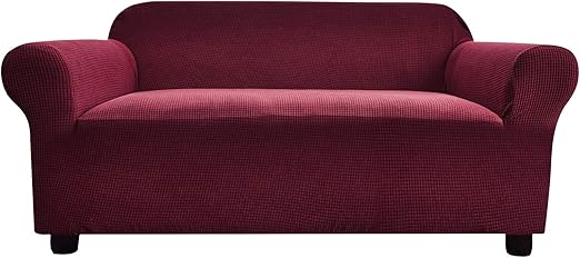 Amazon Com Argstar 1 Piece Teal Stretch Anti Slip Xl Sofa Slipcover Elastic Spandex Jacquard Sofa Cover Blue Green Soft Extra Large Furniture Protector For 4 Seats For Living Room 90 118 X Large Cyan