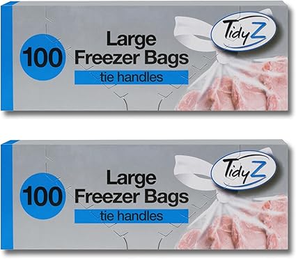 Tidyz 200 Large Freezer Bags /2 Packs 