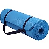 Fitvids 1/2-Inch Extra Thick High Density Anti-Tear Exercise Yoga Mat with Carrying Strap