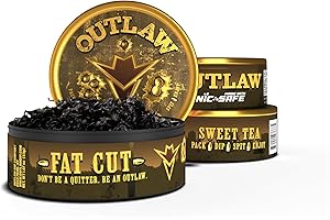 OUTLAW DIP COMPANY Outlaw Southern Sweet Tea NiC-Safe™ Fat Cut - 3 Pack - Tobacco & Nicotine Free Chew
