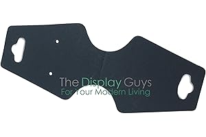 The Display Guys Pack of 100 pcs 1 7/8" X 4 3/4" inch (48mm x 123mm) Matte Black Fold Over Paper Necklace Earrings Display Hanging Cards for Jewelry Accessory Display