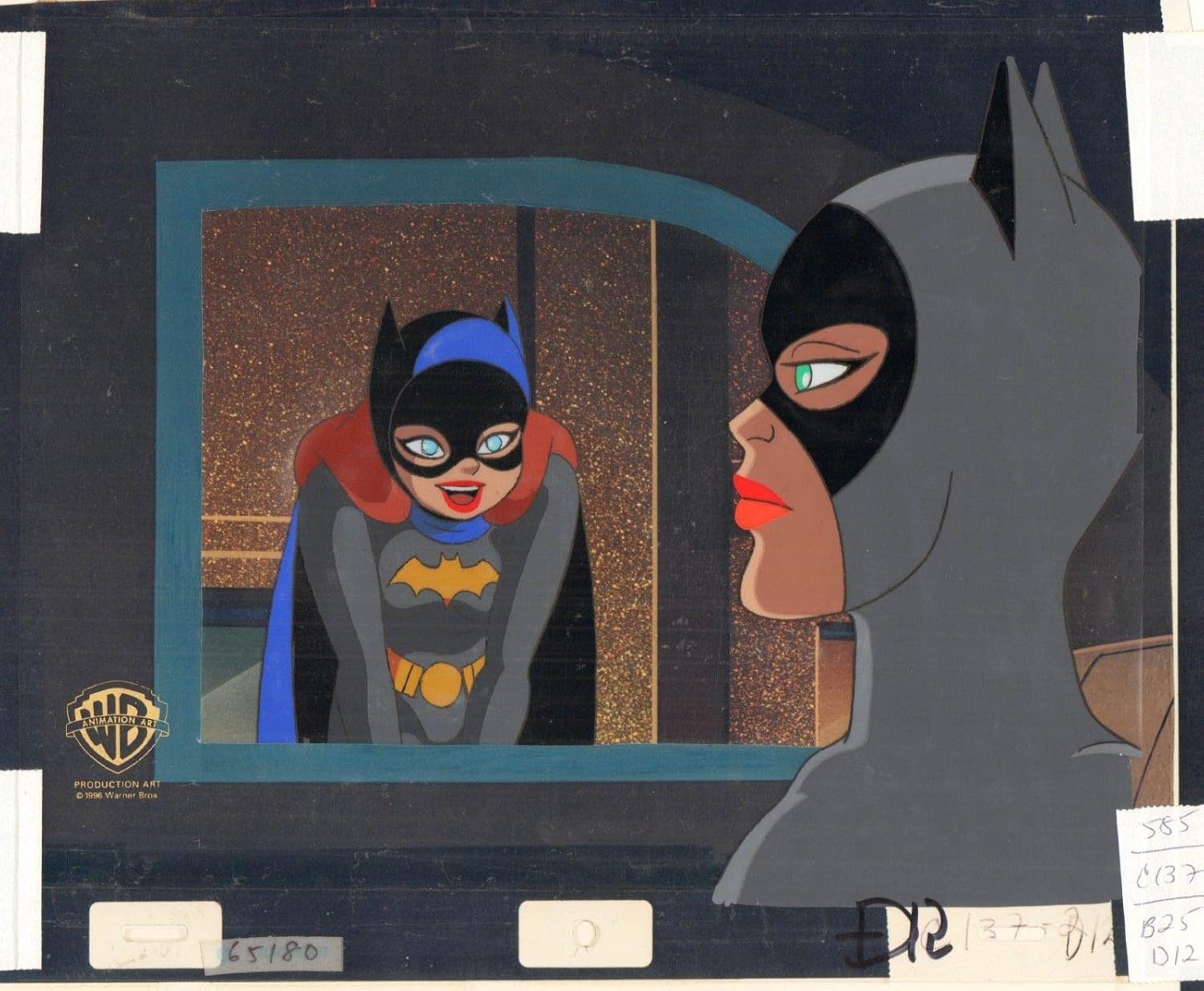 Batman The Animated Series 1994 Catwoman Batgirl Production Cel Warner Bros Btas 180 At Amazon S Entertainment Collectibles Store