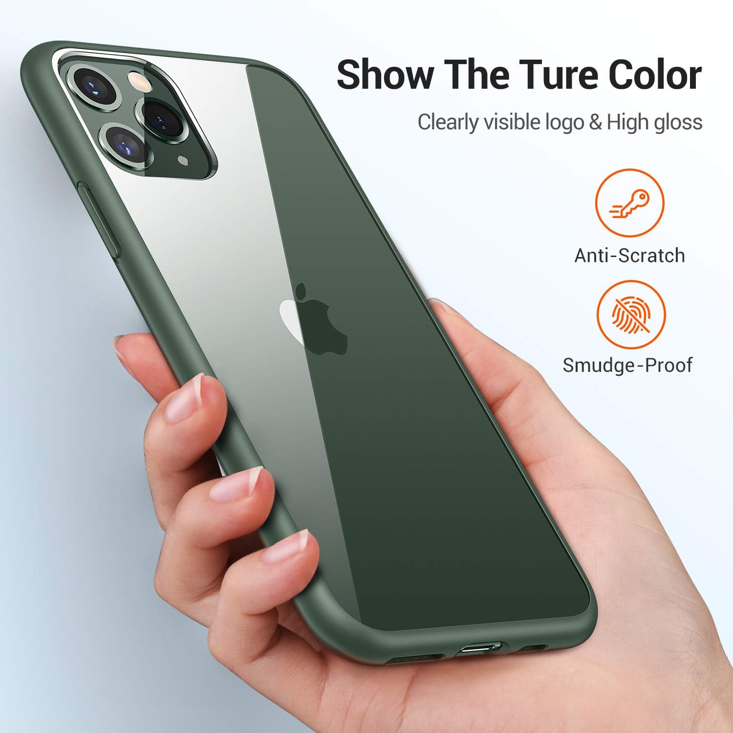 TORRAS Diamonds Clear iPhone 11 Pro Max Case, [Anti-Yellowing][Fully Protective] Slim Fit Shockproof Hard Plastic Back & Soft Silicone Bumper Phone Case Designed for iPhone 11 Pro Max, Transparent: Electronics