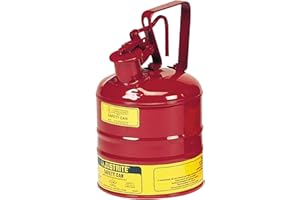 Justrite 10301 Type 1 Safety Can, Flammables, 1 Gal, Red (8245H03EA)