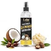 Hair Shine Spray Glosser with Shea Butter, Coconut &amp; Jojoba Oil - 8.1oz | Smooth Radiant Glossy Finish, Anti Frizz Control, Residue Free Styling, Soft Texture &amp; Polished Results for All Hair Types