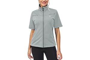 Little Donkey Andy Women's Short Sleeve Jacket Windproof Lightweight Vest for Golf Hiking Running