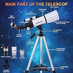 PISEZ Telescope for Adults & Beginner,70mm Aperture
