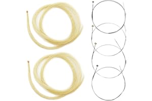 DaKuan 4/4 Full Set Violin Strings + 2 Bow Hair Sets | Nickel Ball End | Professional Quality for All Violin Sizes (1/2, 1/4,
