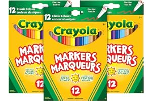 Crayola 3pk Bundle of Fine Line Markers, 12 Count