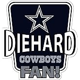 Siskiyou Sports NFL Dallas Cowboys Die-Hard Fan Auto Decal, Team Colors, One Size