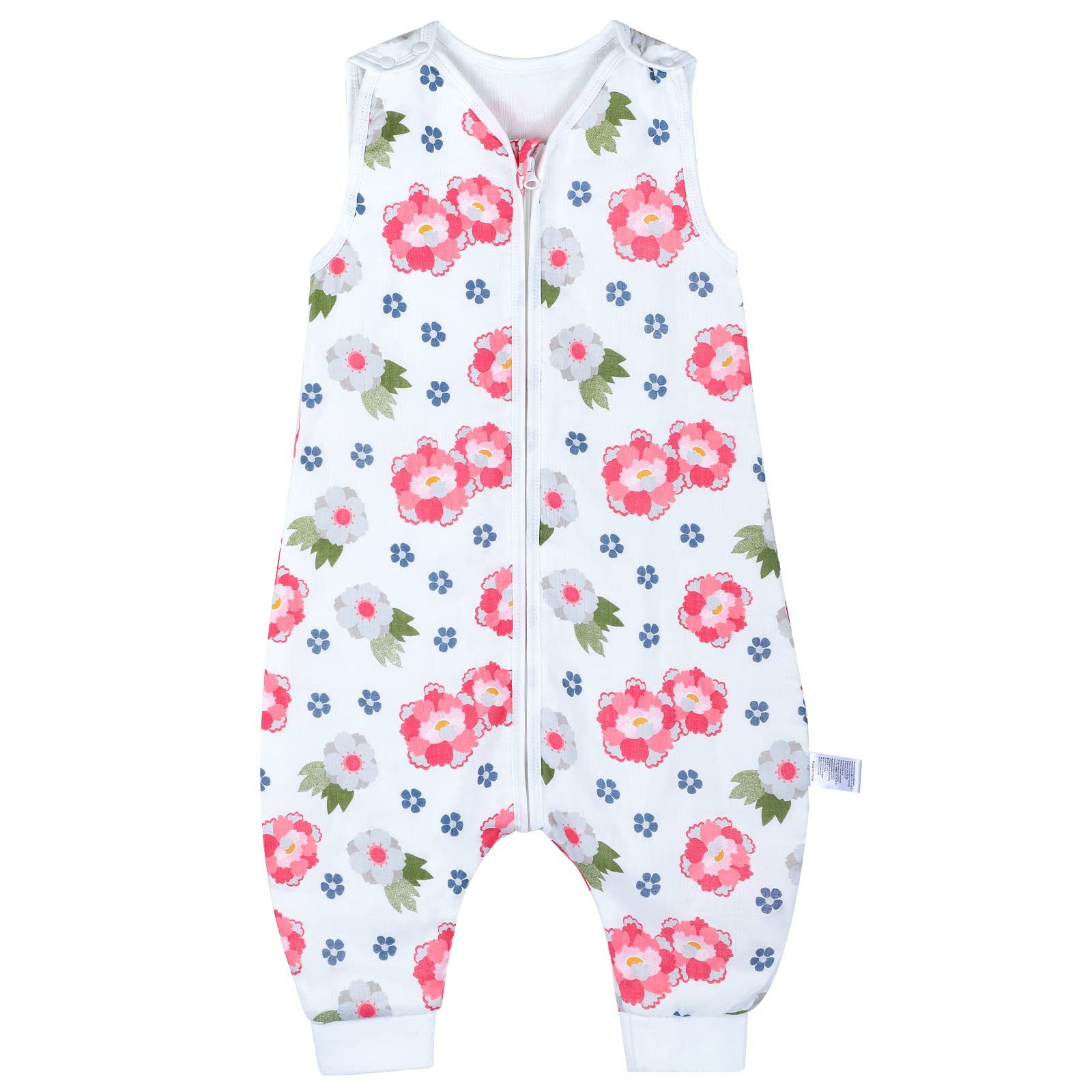 MOEMOE BABY Sleeping Bag with Legs 0.5 Tog Sleeping Bag with Feet Muslin Sleep sack Toddler Summer Baby Sleeveless Wearable Blanket,3-5 Years,L,Flower