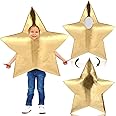 Jenaai Gold Nativity Star Costume for Kids Star Shaped Costume Kids Christmas Scene Cosplay Outfits Apparel Religion Living Props for Religion Sunday School Church Supply